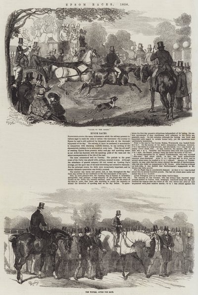 Wyścigi w Epsom, 1856 r. autorstwa Benjamin Herring