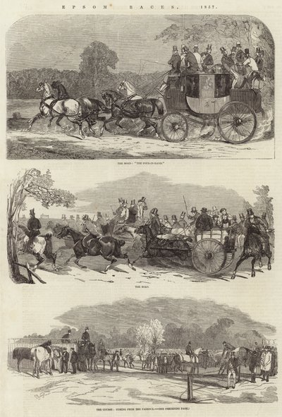 Wyścigi Epsom, 1857 autorstwa Benjamin Herring