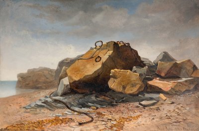 Scena na plaży, Marazion, Kornwalia, 1860. autorstwa Benjamin Johnson