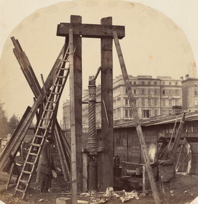 Budowa Międzynarodowej Wystawy w South Kensington w 1862 roku (zdjęcie) autorstwa Benjamin L. Spackman