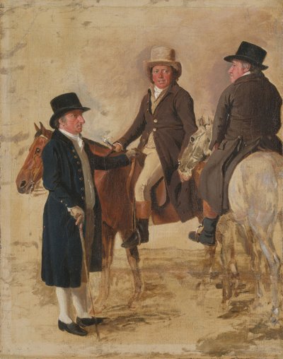Three Godthies of the Turf w Newmarket, c.1804: John Hilton, sędzia płótna) autorstwa Benjamin Marshall