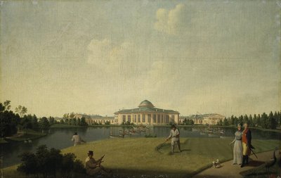 Widok Pałacu Taurydzkiego z Ogrodu, przed 1797 r. autorstwa Benjamin Paterssen