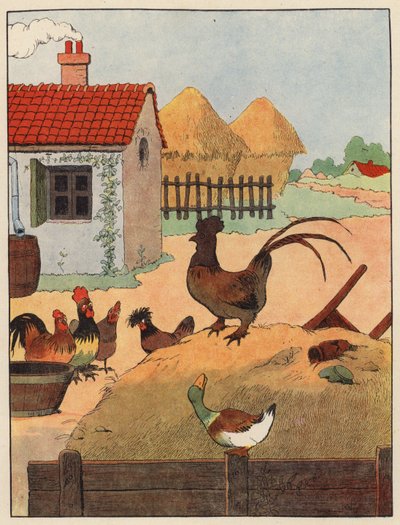 Ilustracja do Chantecler autorstwa Benjamina Rabiera (kolor lito) autorstwa Benjamin Rabier