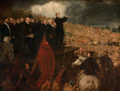 Spotkanie Unii Politycznej Birmingham, 1832-33. autorstwa Benjamin Robert Haydon