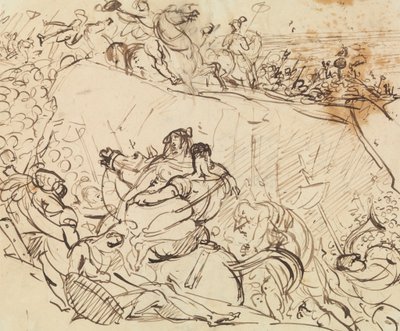Studium do sceny bitwy autorstwa Benjamin Robert Haydon