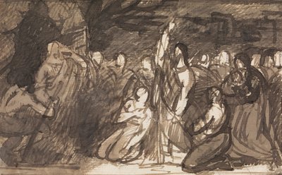 Studium Chrystusa wskrzeszającego Łazarza autorstwa Benjamin Robert Haydon