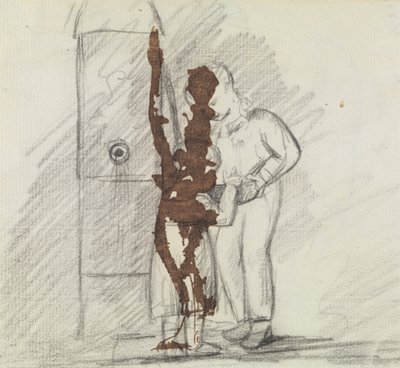 Studium dwóch postaci stojących razem autorstwa Benjamin Robert Haydon