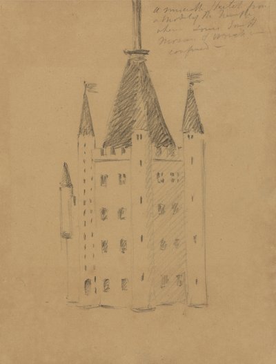 Studium zamku autorstwa Benjamin Robert Haydon