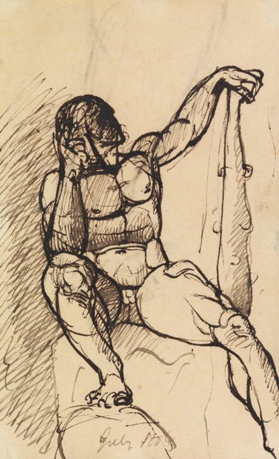 Studium aktu męskiego autorstwa Benjamin Robert Haydon