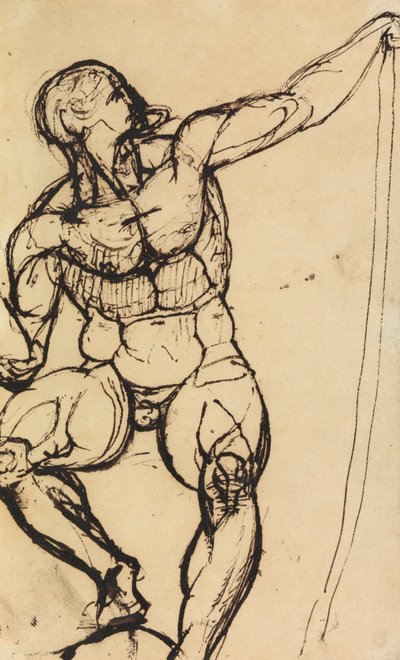 Studium aktu męskiego autorstwa Benjamin Robert Haydon