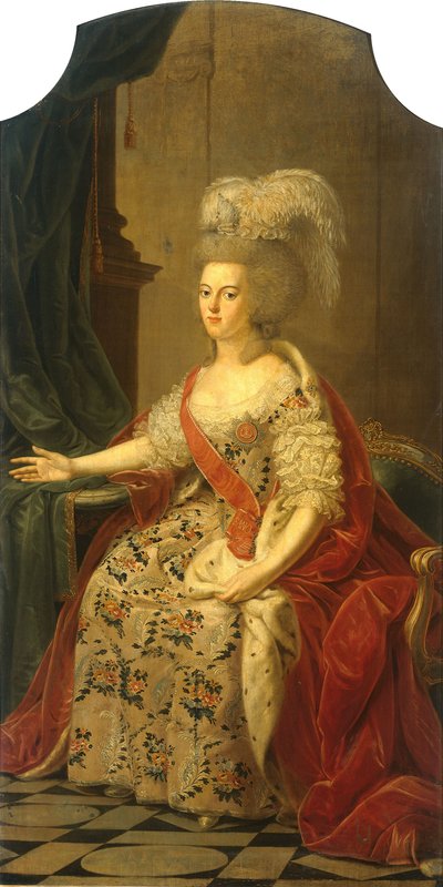 Portret Wilhelminy Pruskiej, księżniczki orańskiej (1751-1820) autorstwa Benjamin Samuel Bolomey
