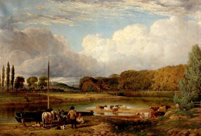 Widok w Wilford, Nottingham, ok. 1830 r. autorstwa Benjamin Shipman