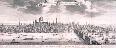 Panoramiczny widok na Londyn, 1710 autorstwa Benjamin Smith
