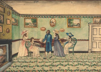 Recital klawesynowy u hrabiego Rumforda, Concord, New Hampshire autorstwa Benjamin Thompson