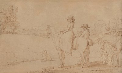 Artysta szkicujący w Windsor Park autorstwa Benjamin West
