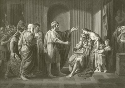 Wygnanie Cleombrotusa autorstwa Benjamin West