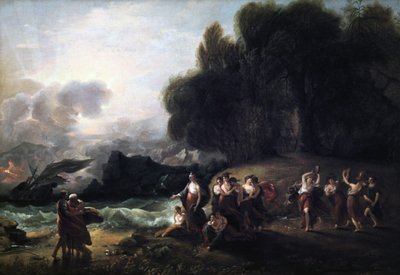 Calypsos Recepcja Telemacha i Mentora, 1801. autorstwa Benjamin West