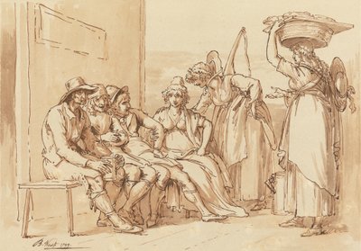 Postacie na ulicach Londynu autorstwa Benjamin West