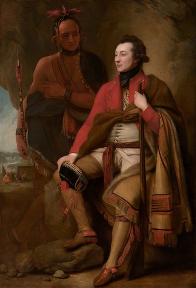 Pułkownik Guy Johnson i Karonghyontye (kapitan David Hill) autorstwa Benjamin West