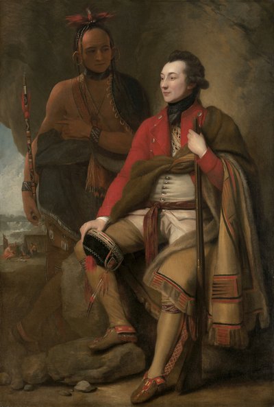 Pułkownik Guy Johnson i Karonghyontye (kapitan David Hill) autorstwa Benjamin West