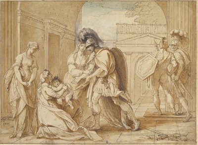 Hector żegnający się z Andromachą: Strach przed Astianaxem, 1766. autorstwa Benjamin West