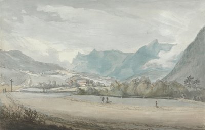 Górski krajobraz z postaciami autorstwa Benjamin West