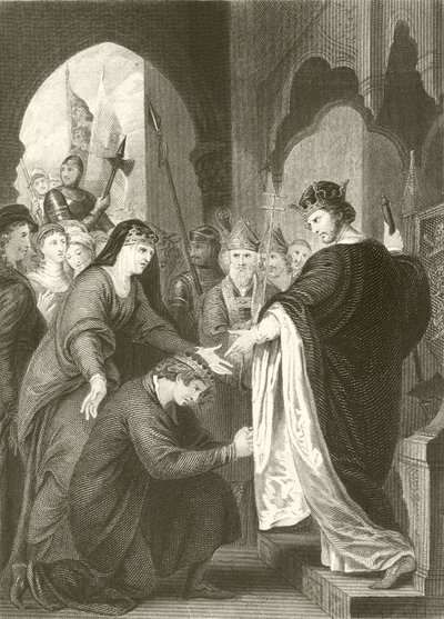 Poddanie księcia Jana Richardowi I autorstwa Benjamin West