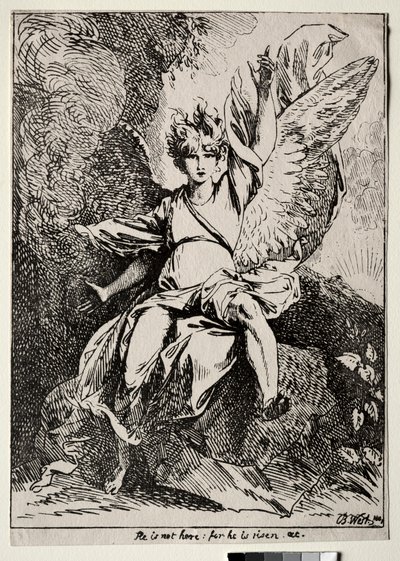 Okazy poliautografii: Anioł przy grobie Chrystusa, 1801. autorstwa Benjamin West