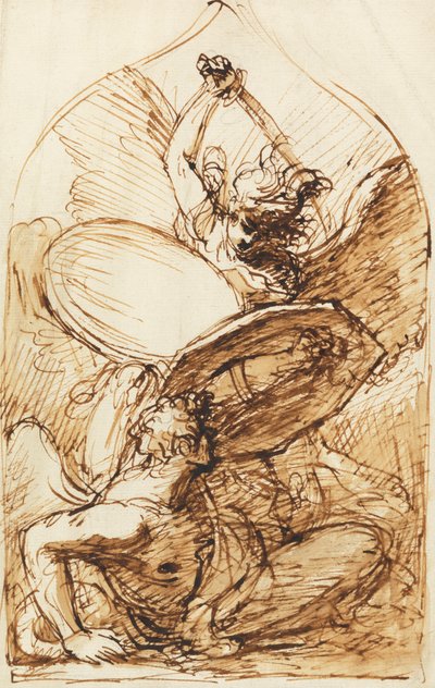 Św. Michała i Lucyfera autorstwa Benjamin West