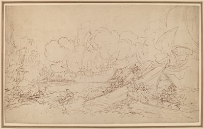 Studium do bitwy pod La Hogue [odbyt] autorstwa Benjamin West