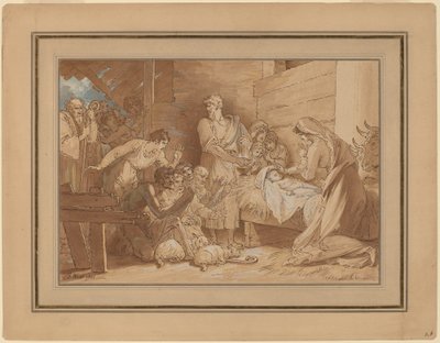 Adoracja pasterzy autorstwa Benjamin West