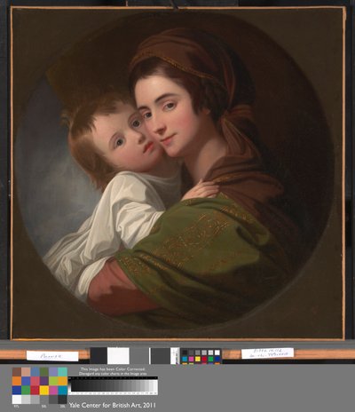 Żona artysty Elżbieta i ich syn Rafał autorstwa Benjamin West