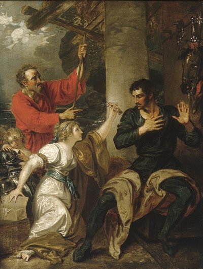 Damsel i Orlando, ok. 1793 (olej na płótnie) autorstwa Benjamin West