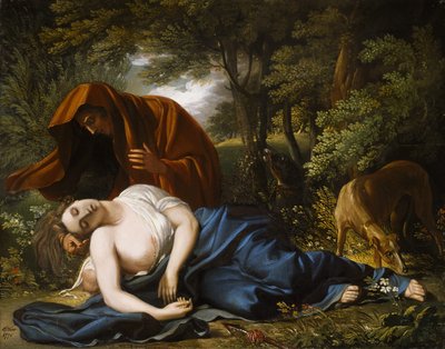 Śmierć Prokrysa, 1770, retusz 1803 autorstwa Benjamin West