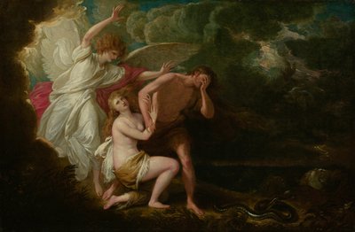 Wypędzenie Adama i Ewy z raju autorstwa Benjamin West