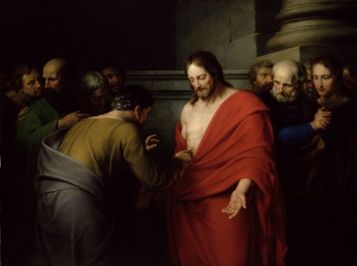 Niedowierzanie św. Tomasza (olej na płótnie) autorstwa Benjamin West