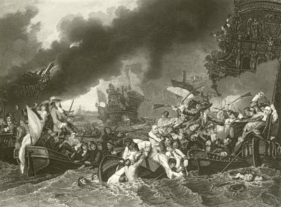 Bitwa pod La Hogue autorstwa Benjamin West
