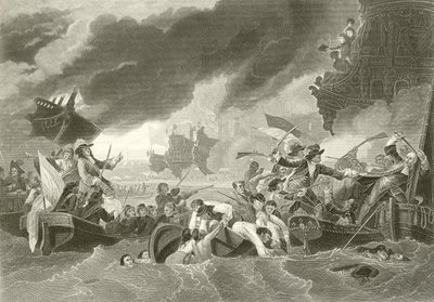 Bitwa pod La Hogue autorstwa Benjamin West