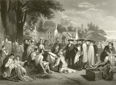 Traktat Williama Penna z Indianami autorstwa Benjamin West
