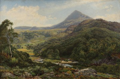 Cicha dolina wśród walijskich wzgórz, 1860 autorstwa Benjamin Williams Leader