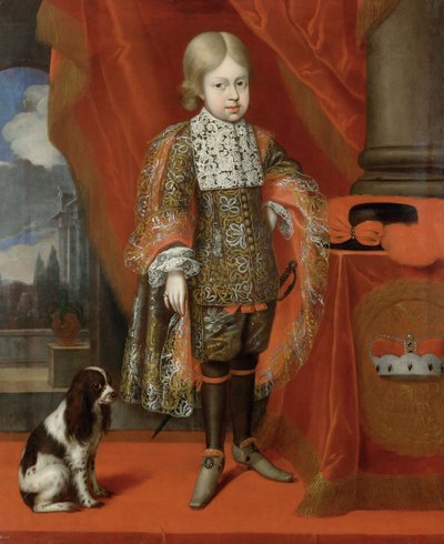 Przyszły cesarz Józef I 1678-1711 w wieku sześciu lat z psem, 1684, 1684 autorstwa Benjamin von Block