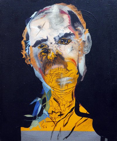 50 największych pisarzy w historii: Philip Roth, 2015 (olej i akryl na płótnie) autorstwa Benoit Erwann Boucherot