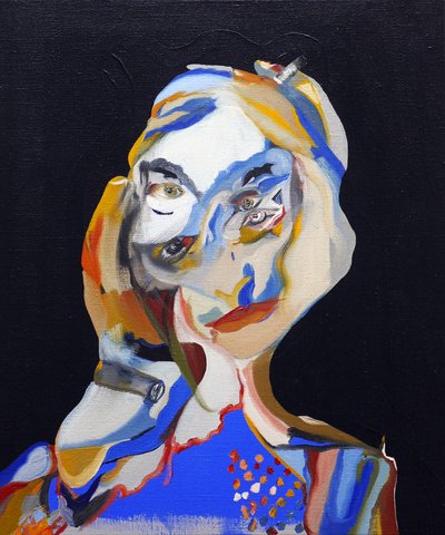 50 najważniejszych pisarzy w historii: Truman Capote, 2015 (olej i akryl na płótnie) autorstwa Benoit Erwann Boucherot