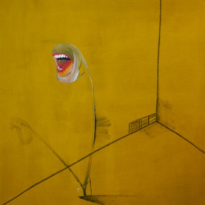 La colère, panel 2, 2016 (olej i akryl na płótnie) autorstwa Benoit Erwann Boucherot