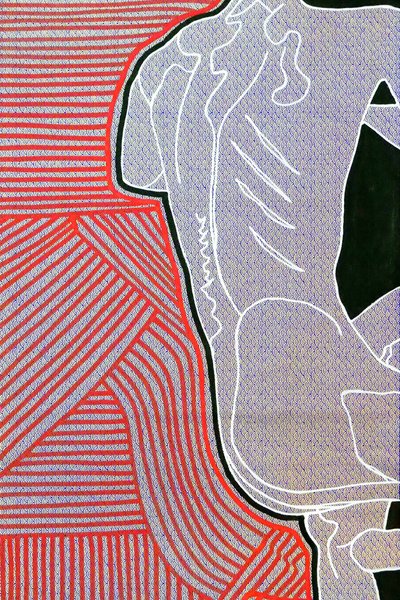 Passager 11, 2020 (akryl na papierze japońskim z sitodrukiem) autorstwa Benoit Erwann Boucherot