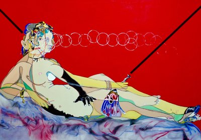 Surpeinture: Ingres  Manet, 2022 (olej i akryl na płótnie) autorstwa Benoit Erwann Boucherot
