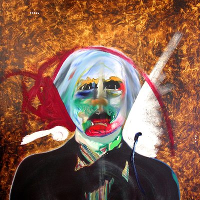 Surportrait : Andy Warhol  Sébastien, 2005 (olej i złote liście na płótnie) autorstwa Benoit Erwann Boucherot