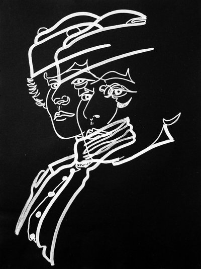 Surportrait : Colette, 2019 (akryl na papierze) autorstwa Benoit Erwann Boucherot
