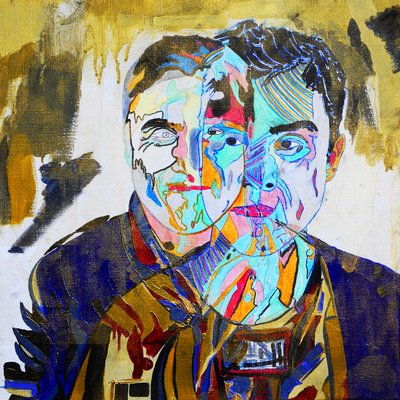 Surportret: Jean-Marie Héliès, 2019 (olej i akryl na płótnie) autorstwa Benoit Erwann Boucherot