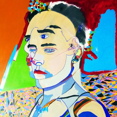 Surportret: Juan Pablo Salazar Perez, 2017 (olej na płótnie) autorstwa Benoit Erwann Boucherot
